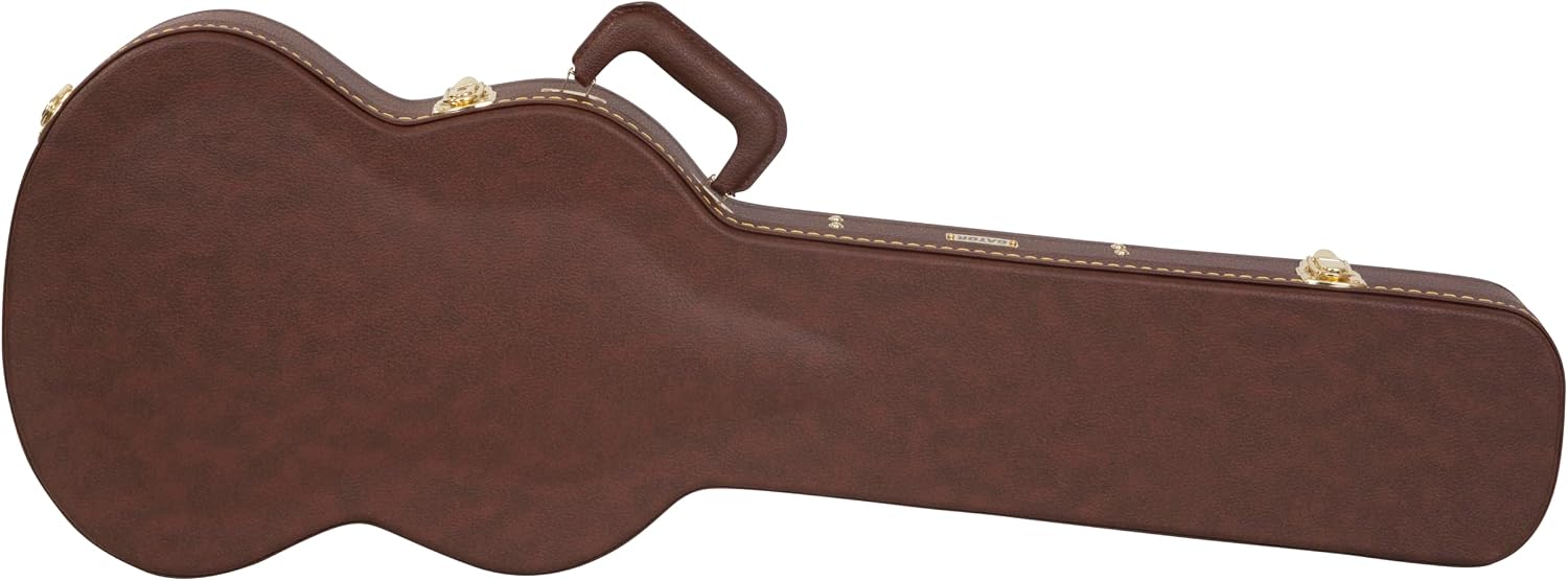 Gator Cases Deluxe Wood Case for SG Electric Guitars; Brown Exterior (GW-SG-BROWN)