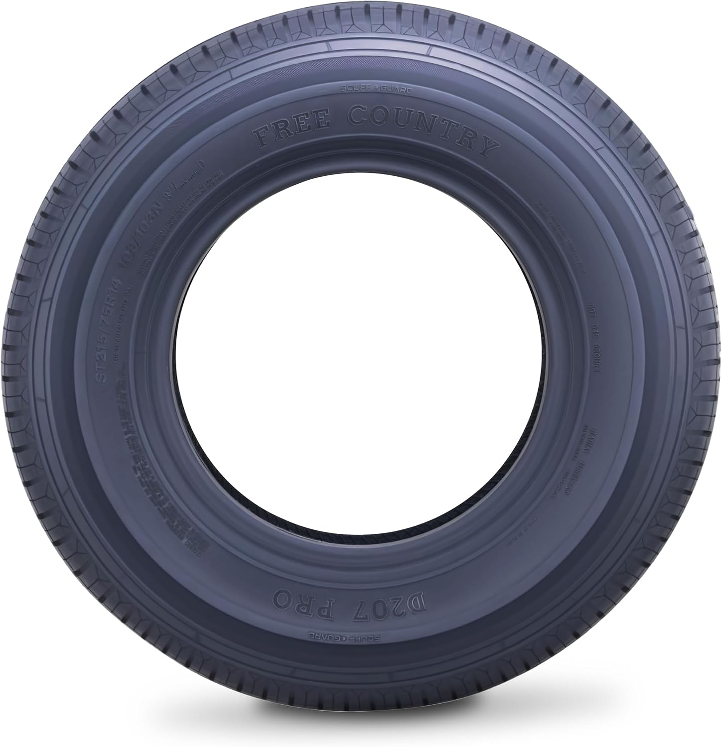 FREE COUNTRY 2 Premium Trailer Tire ST225/75R15 10PR LRE 117N w/Scuff Guard
