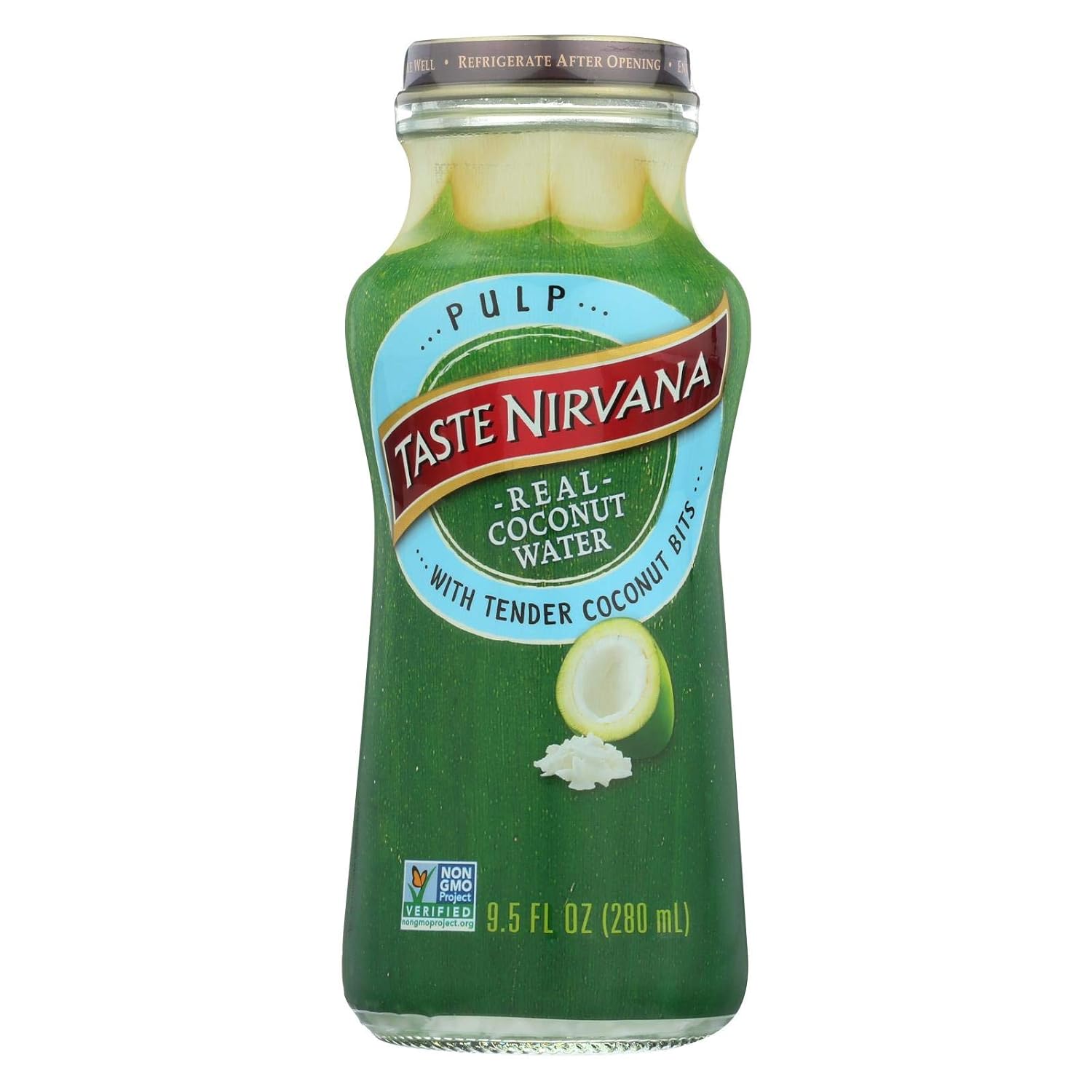Taste Nirvana Taste Nirvana Coconut Water with Pulp - Case of 12-9.5 Fl oz.