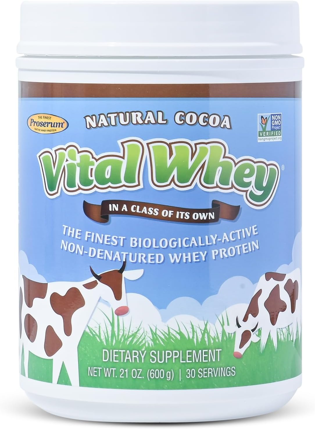 Vanilla Grass-Fed Whey Protein Powder, Immune Vitality, Recovery, 600g | 15g protein & 3.5g BCAAs per scoop | Just 5 clean ingredients | Monk fruit sweetened | Tested for heavy metals & purity