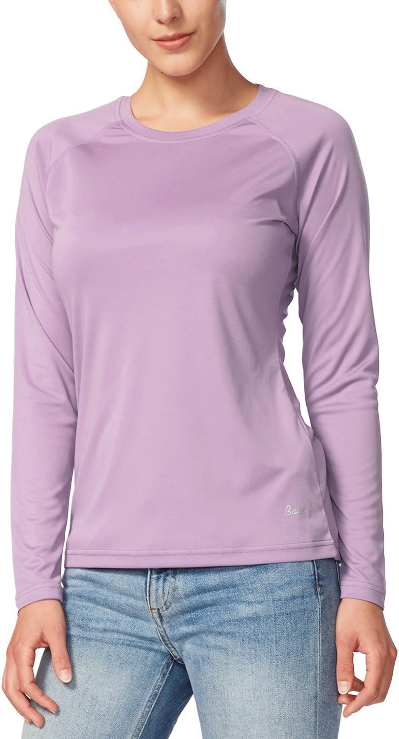 baleaf Women's UPF 50+ Sun Shirts Long Sleeve Stretchy Quick Dry | Lightweight, Rash Guard, UPF 50+ Sun Protection, Breathable Comfort material for Hking Workout, Excellent for hot weather