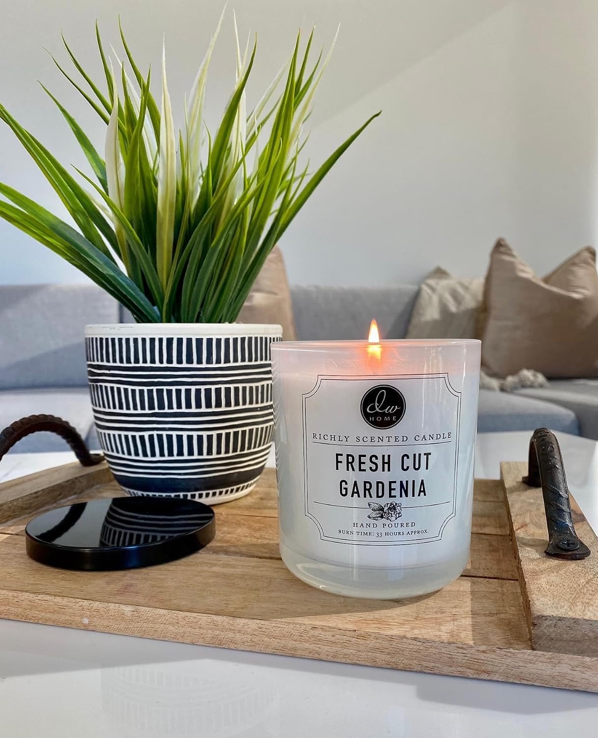 DW Home Relaxing Lavender Scented Candle for Home, 9 oz, 8.8 oz Candle Jar, Up to 33H Burn Time, Luxury Scented Candle for Relaxation, Gifting, Home Décor