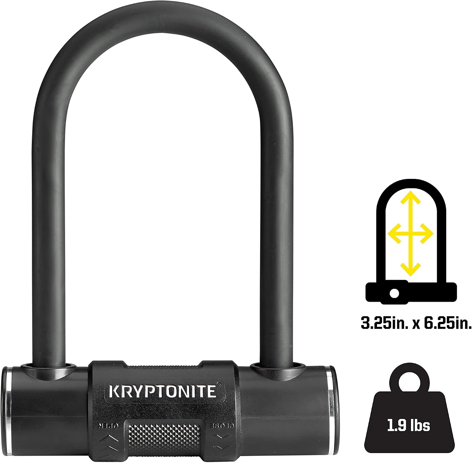 Kryptonite Parkview Bike U-Lock, 4ft Braided Steel Security Cable & Keys