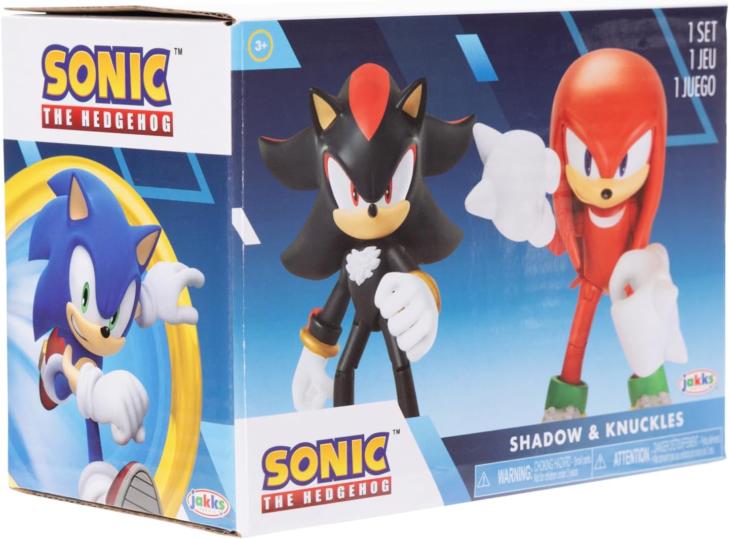 JAKKS Pacific Sonic The Hedgehog 4" Action Figure 2 Pack Knuckles & Shadow