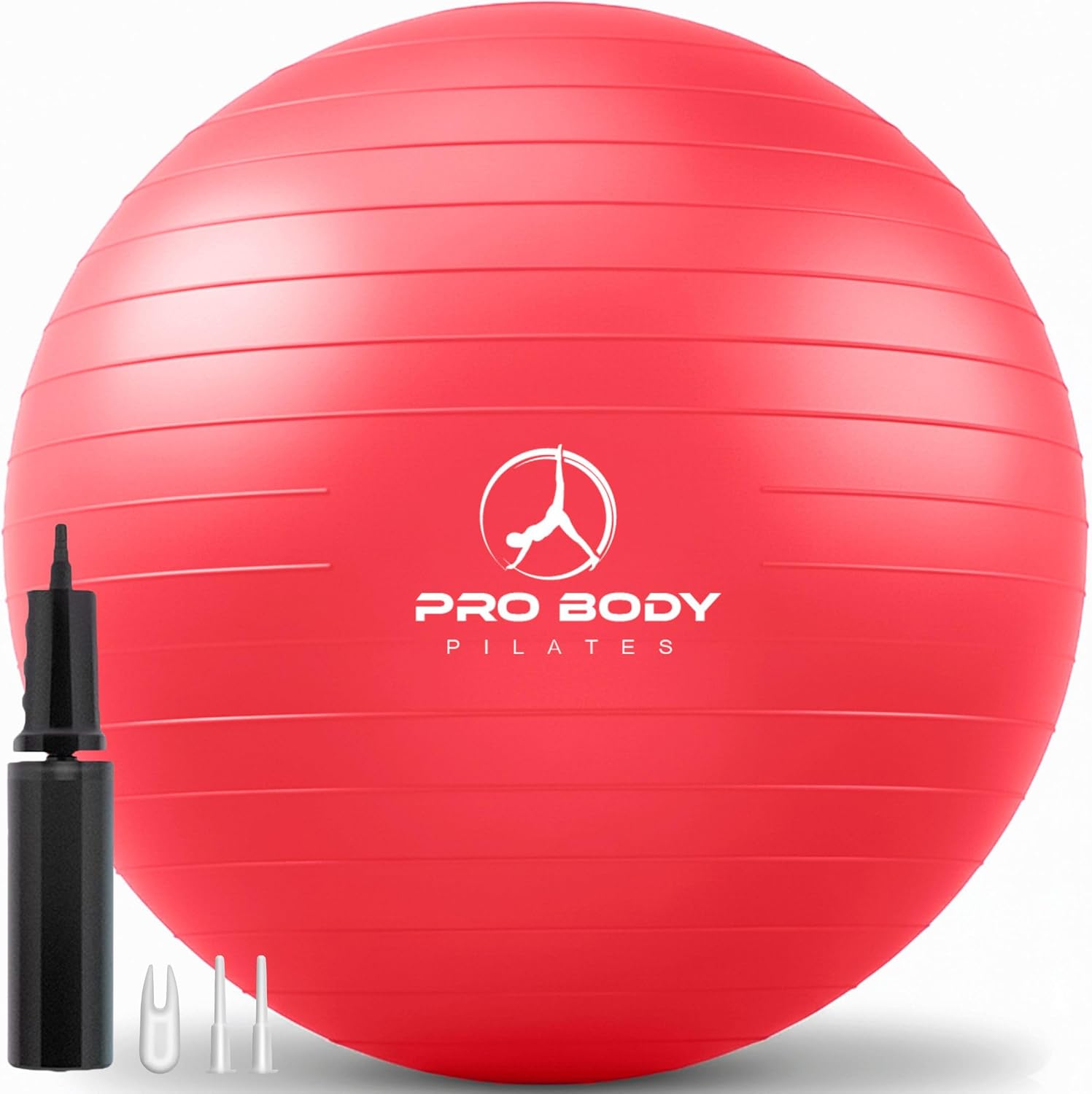 ProBody Pilates Yoga Ball - Gym Grade Exercise Ball | Sizes 45/55/65/75/85 cm, 880 lb Load, CA 10P Cert, PT & Prenatal Use, Recommended by OBs, Pump