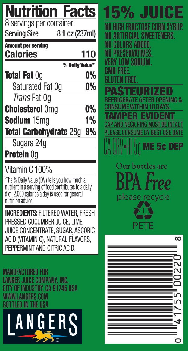Langers Juice Pineapple Cocktail Juice, 15.2 Fl Oz (Pack of 12)