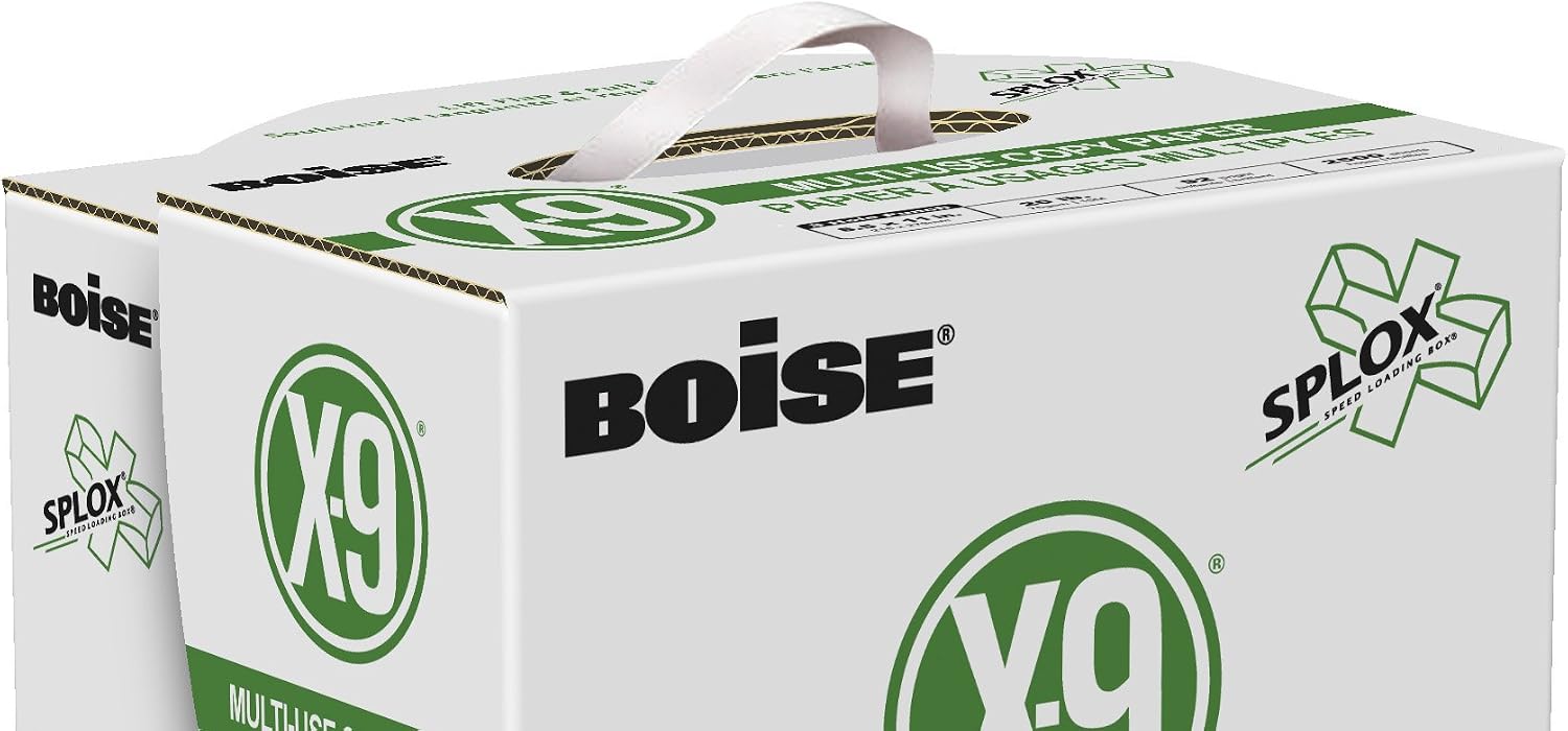 Boise X-9 Multi-Use Printer & Copy Paper, 5 Reams, White, Ledger (11in x 17in), 2500 Sheets Per Case, 20 Lb, 92 Brightness