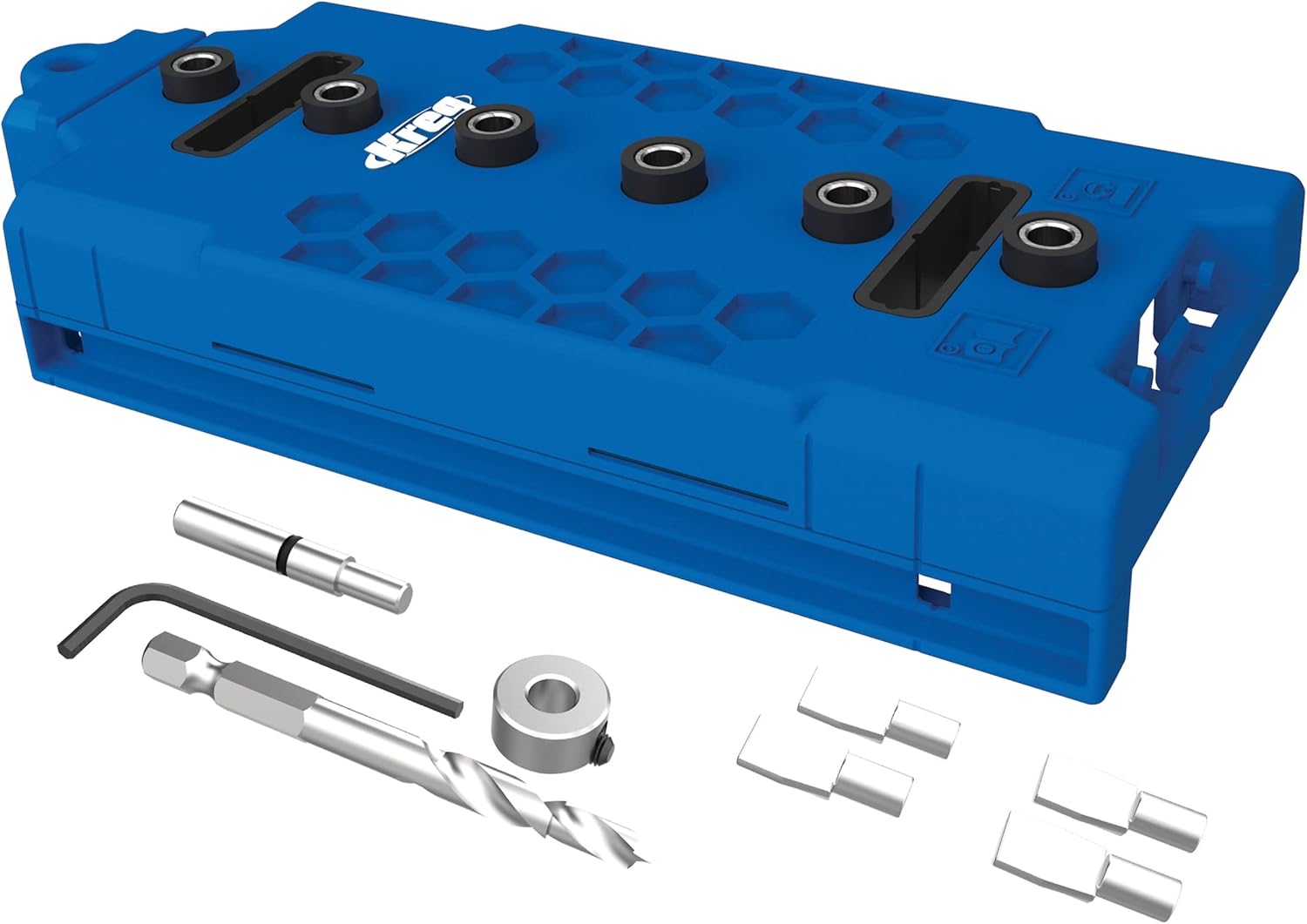 Kreg Shelf Pin Jig 1/4 Inch - Cabinet Hole Drilling Guide - Edge Aligned Precision - Adjustable Tool - KMA3225