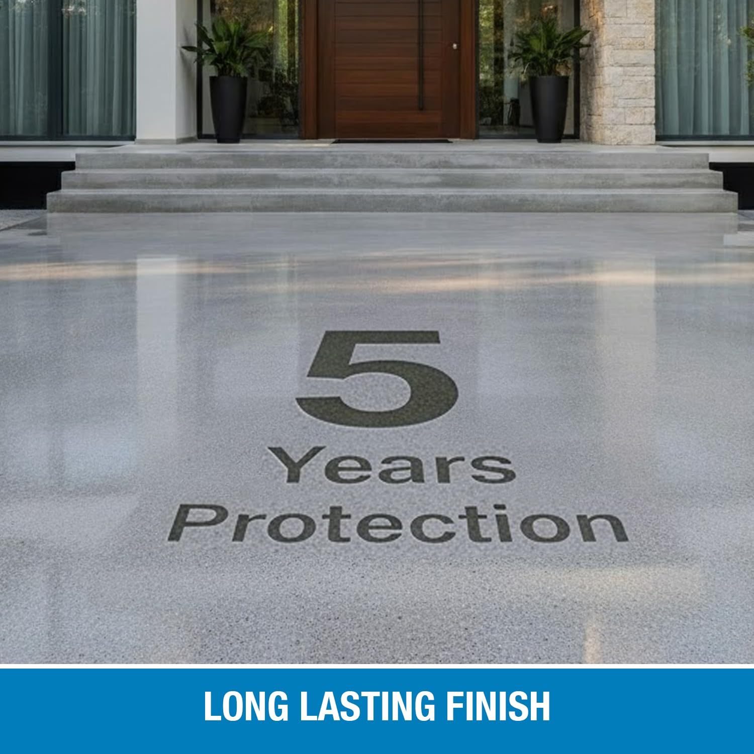 Rain Guard Concrete Sealer 5 Gallon | Ready to Use | Natural Finish | Deep Penetrating Protection Against Water and Salt Damage for All Concrete Surfaces | Silane/Siloxane Waterproofer | Ready To Use, Natural Finish, Clear, Deep Penetrating Protection Ag…