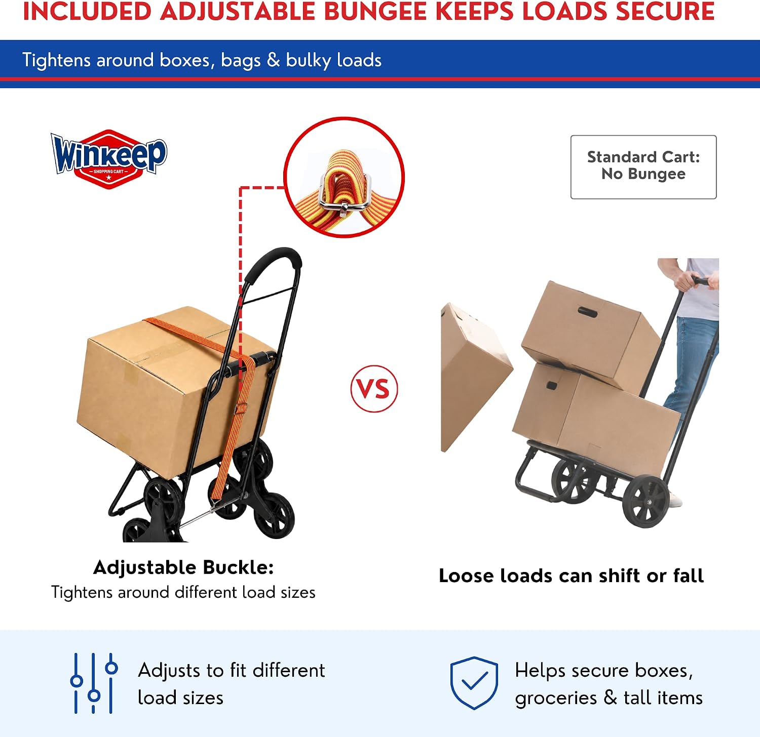 Shopping Cart, Super Loading Grocery Trolley, 220 lbs Capacity