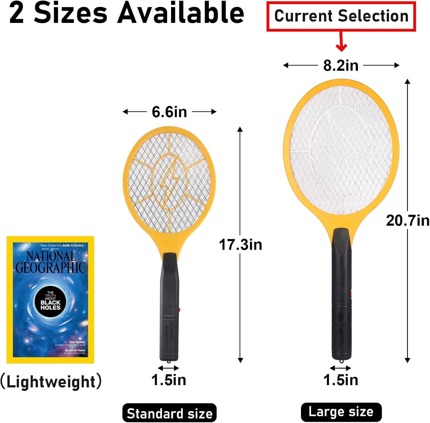 Electric Fly Swatter Handheld Bug Zapper - Indoor Outdoor Zapping Racket for Pest Mosquito & Flies - Battery Powered Safe to Touch with 3-Layer