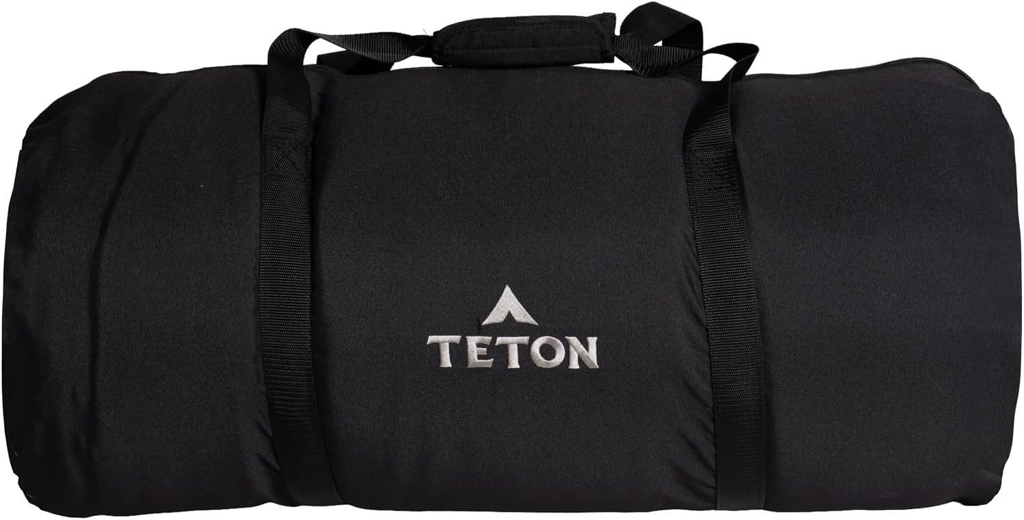 Teton Mammoth Queen Size Double Sleeping Bag- A Warm Bag the Whole Family can Enjoy – Great for Camping, Hunting and Base Camp. Compression Sack Included