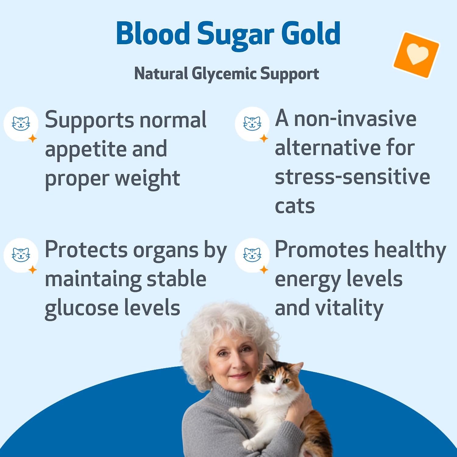 Pet Wellbeing Blood Sugar Gold for Cats - Blood Sugar Support, 2 oz | NASC Certified & Vet-Formulated Liquid Blood Glucose Supplement with Gymnema & Devil’s Club for Insulin & Pancreatic Support