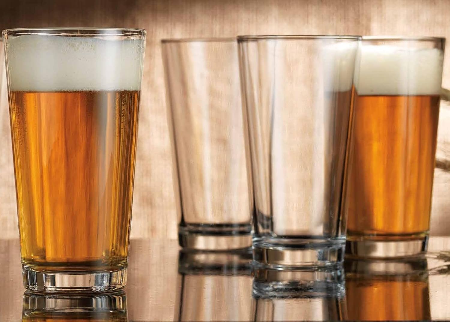 Home Essentials Drinking Glass Set - 10 Highball Glass Cups, 16 Oz. Basic Water Glasses, Beer, Juice, Cocktails, Wine, Iced Tea