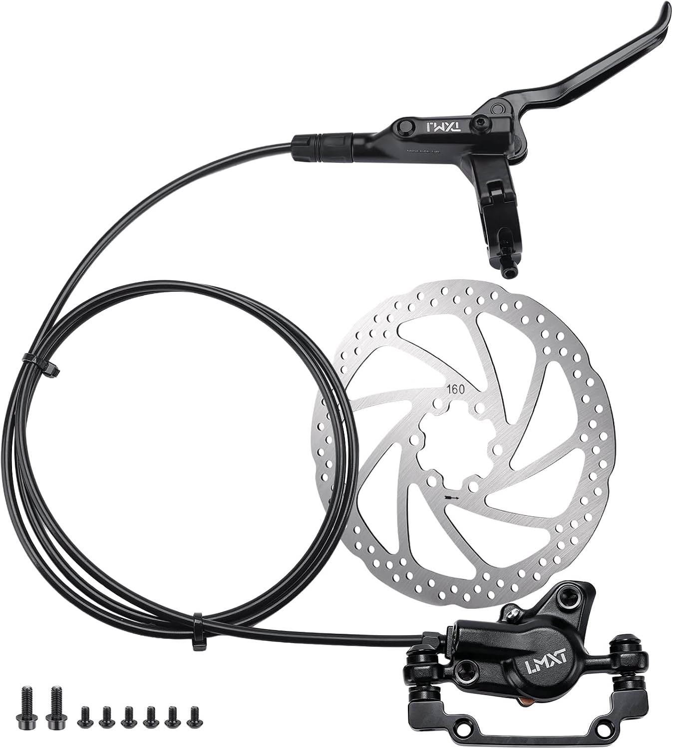 TOBWOLF MTB Cable Disc Brake Kit, Front Rear Calipers with 160mm Rotors