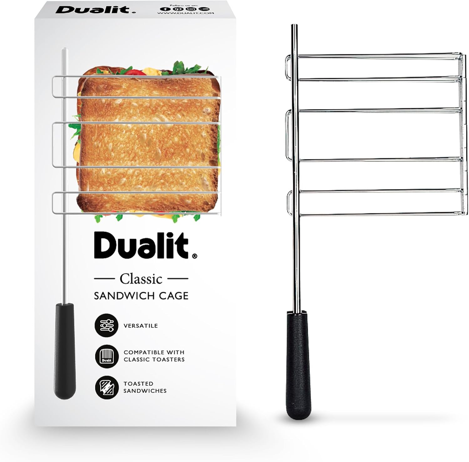 Dualit Classic Sandwich Cage for Dualit Classic Toasters | 1 x Sandwich Cage To Make Toasted Sandwiches In Your Dualit Toaster | Sandwich Cage With