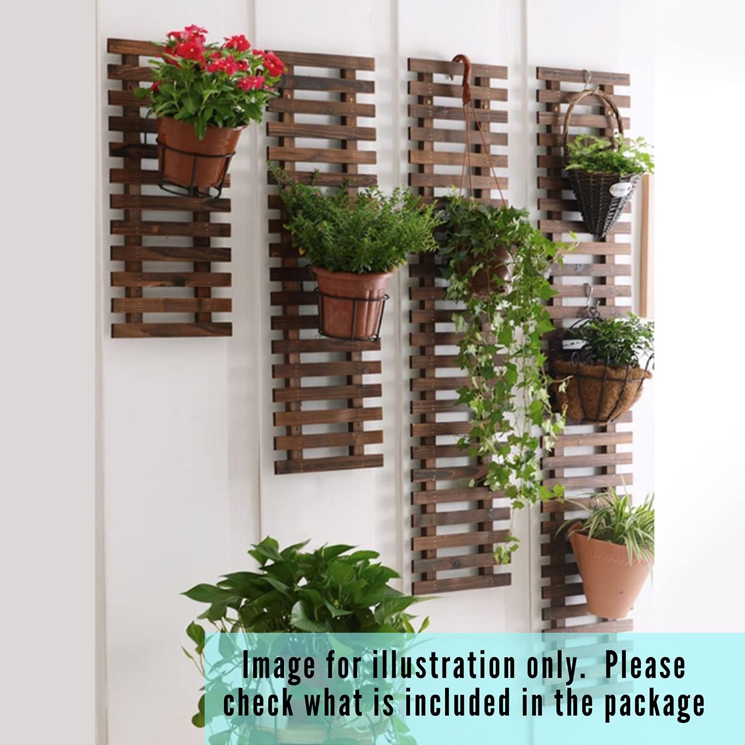 ShopLaLa Wall Planter (60cm, 2 Pack) Hanging Planters for Indoor Plants