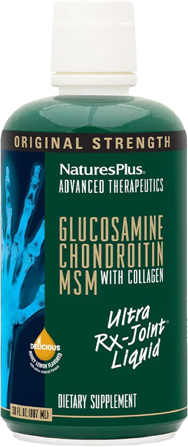 NaturesPlus Ultra Rx-Joint Liquid, Honey Lemon - 30 fl oz - Supports Healthy Joint Function - with Glucosamine