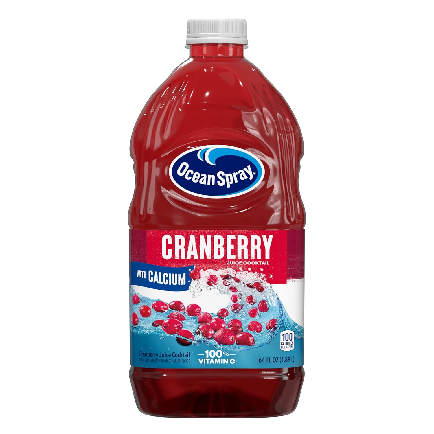 Ocean Spray® Cran-Apple™ Juice Drink, 64 Ounce Bottle, 8 Count | Ocean Spray® Cran-Apple™ Juice Drink, Made with Real Fruit Juice, 64 Fluid Ounce Bottle