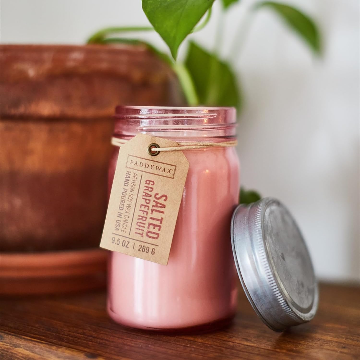 Paddywax Relish Soy Wax Artisan Candle, Balsam + Fir, 9.5 oz | Scented Candle in Glass Jar with Lid