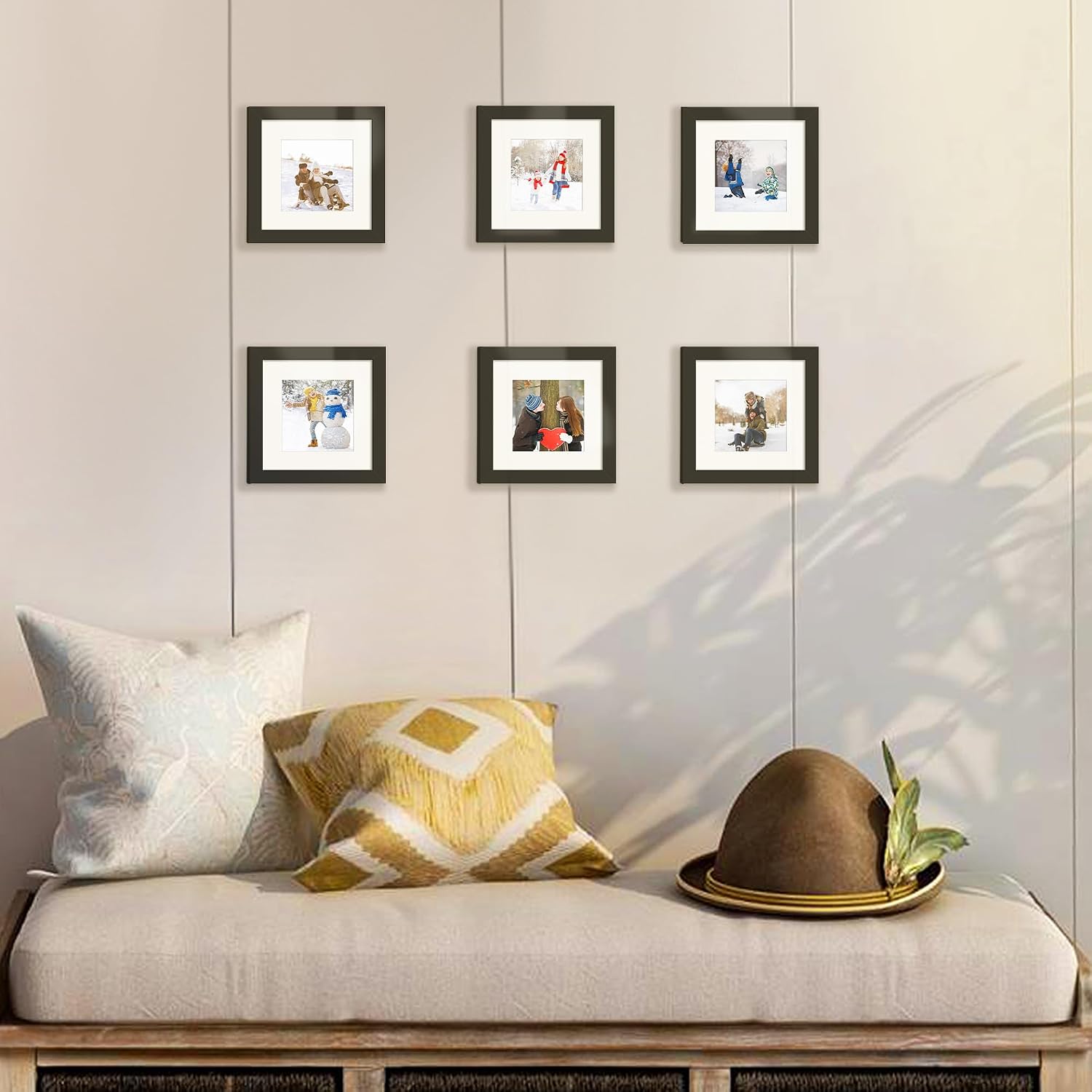 upsimples 12x12 Picture Frame, Gallery Glass Poster Frames Set of 3, Black