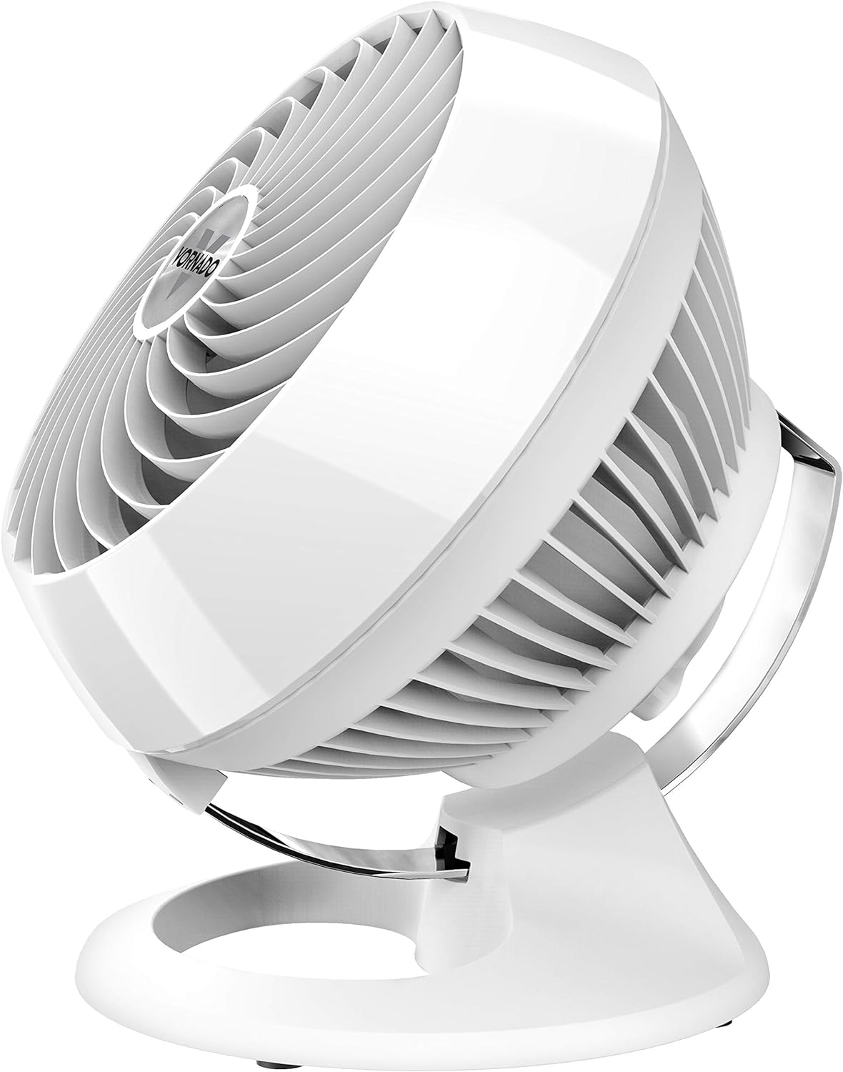 Vornado 460 Small Desk Fan with 3 Speed Settings, Adjustable Tilt Chrome Glide Bar, for Bedroom, Office, Home, Air Circulation up to 70 Feet, Quiet Table Fan, Black