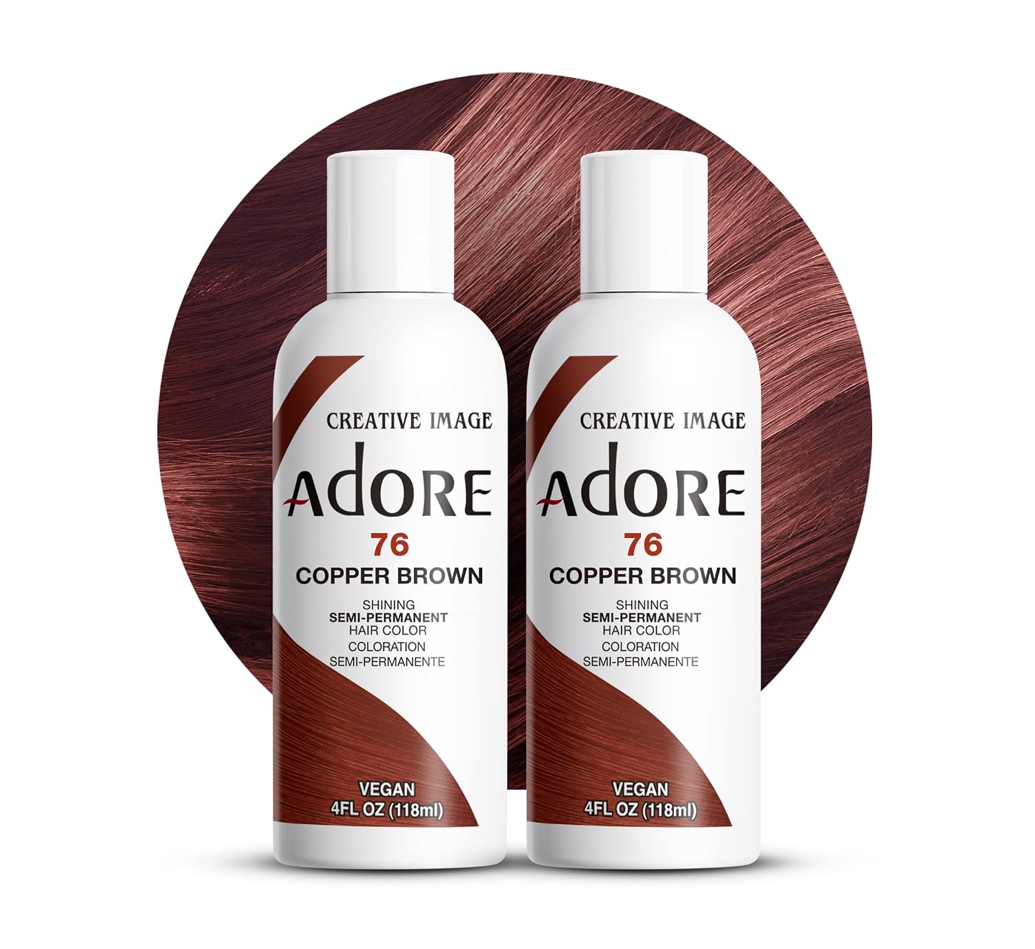 Adore Semi Permanent Hair Color, 107 Mocha, 4 Fl Oz | Vegan & Cruelty-Free Brown Hair Dye | No Ammonia, No Peroxide, No Alcohol
