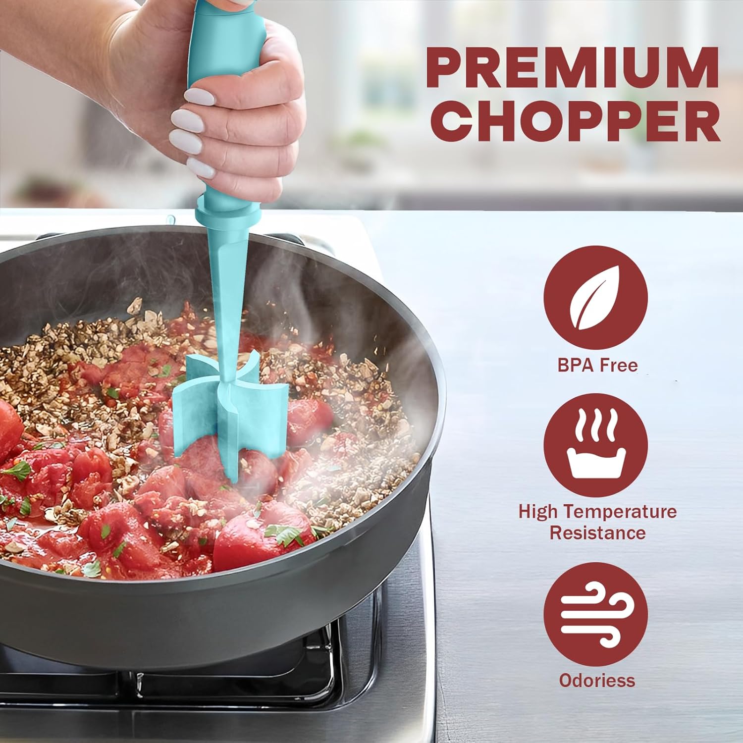 PGYARD Meat Chopper Hamburger Grinder, Kitchen Smasher for Ground Beef