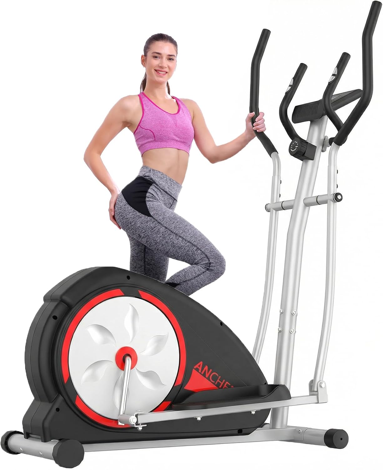 ANCHEER Elliptical Exercise Machine, Elliptical Trainer for Home Gym, Exercise Equipment 500Lbs Max Weight, Ultra-Silent Elliptical Machine