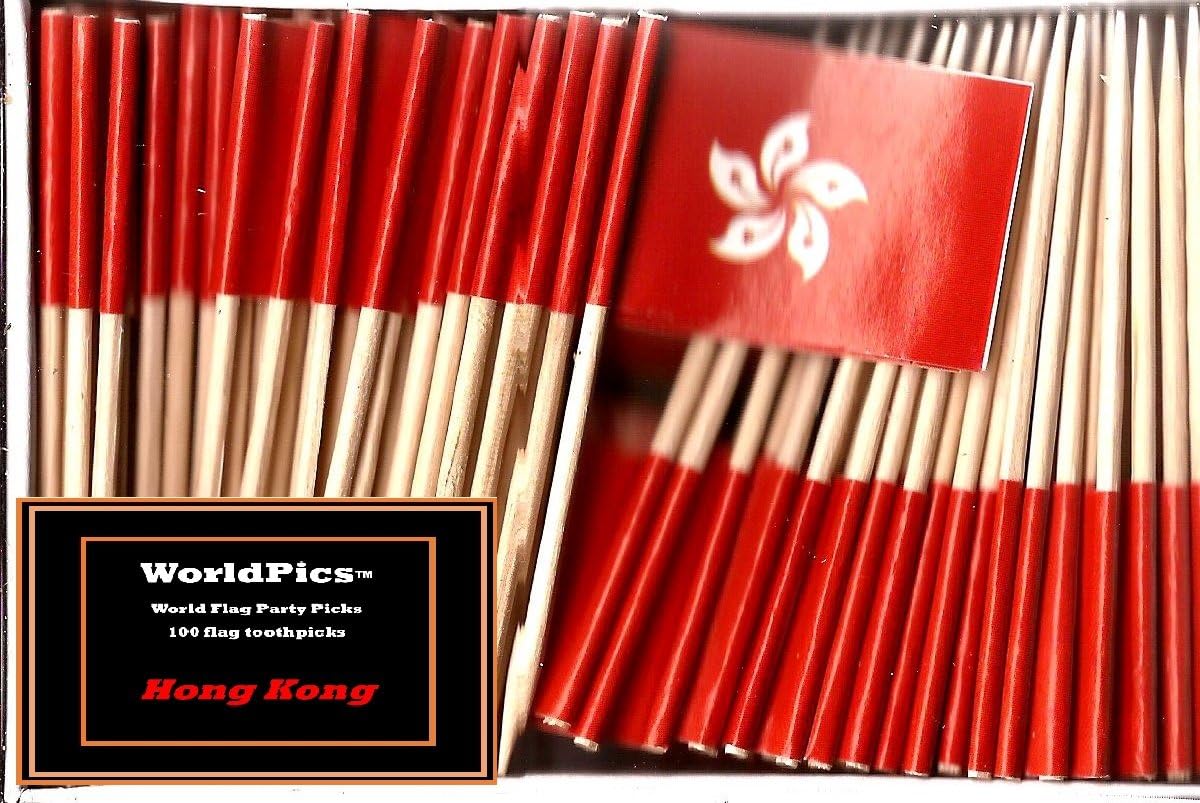 One Box of 100 Nicaragua Toothpick Flags, 100 Small Mini International Flag Cupcake Toothpicks or Cocktail Picks