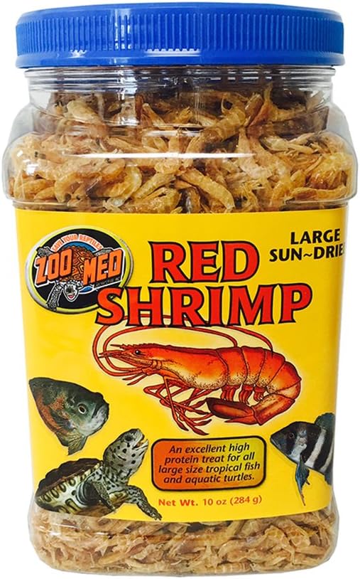 Zoo Med Large Sun-Dried Red Shrimp 10oz Each (2 Pack)