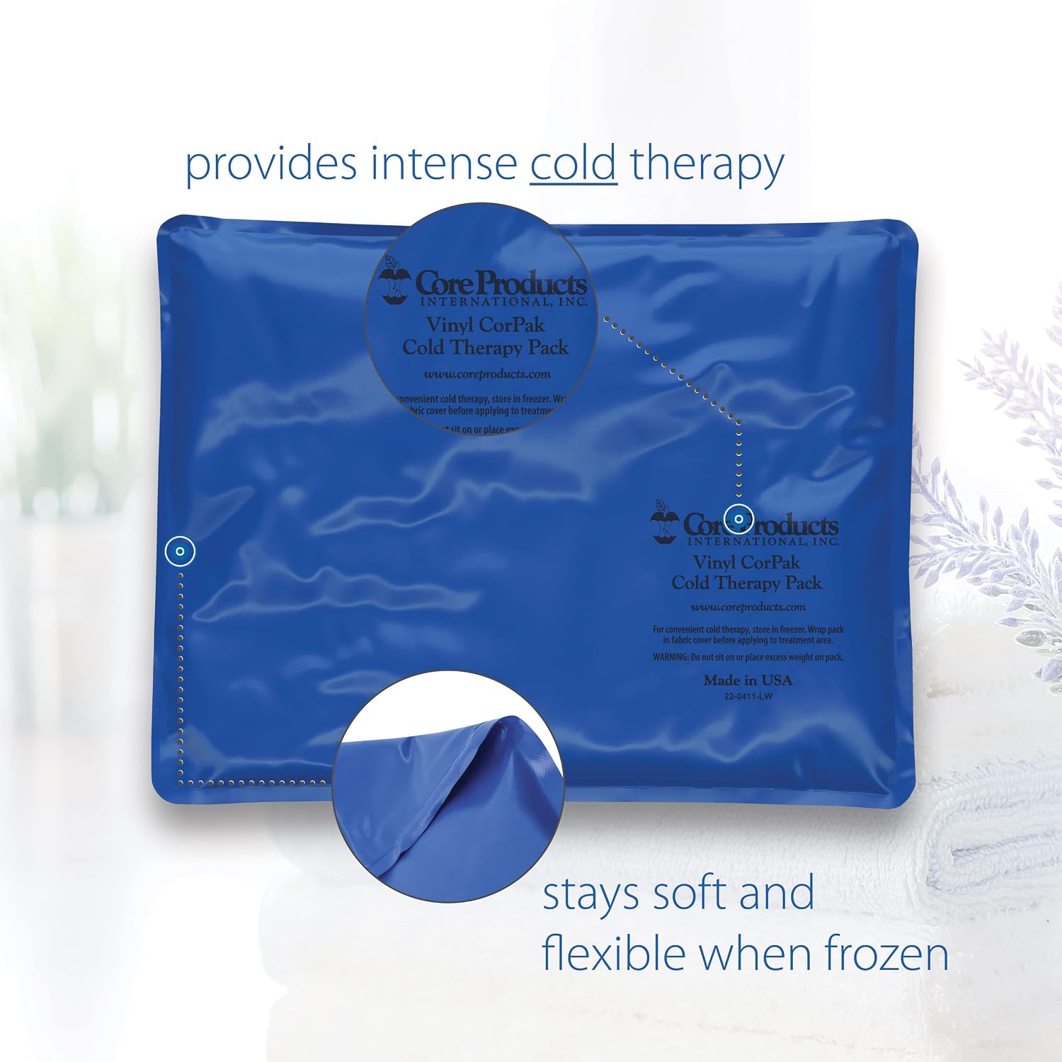 Core Products Flexible Vinyl Intense Cold Pack for Neck, Shoulders & Back - 11" X 15"