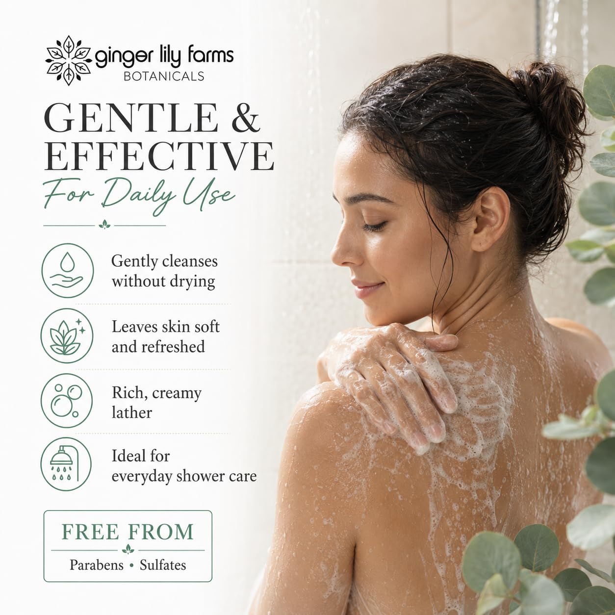 Ginger Lily Farms 1 gal Nourishing Body Wash, Citrus Blend Scent | for Hands, Body & Hair, Moisturizing Wash, Salon Wash, Spa Cleanser, Salon & Spa Essentials, Manicure & Pedicure Supplies