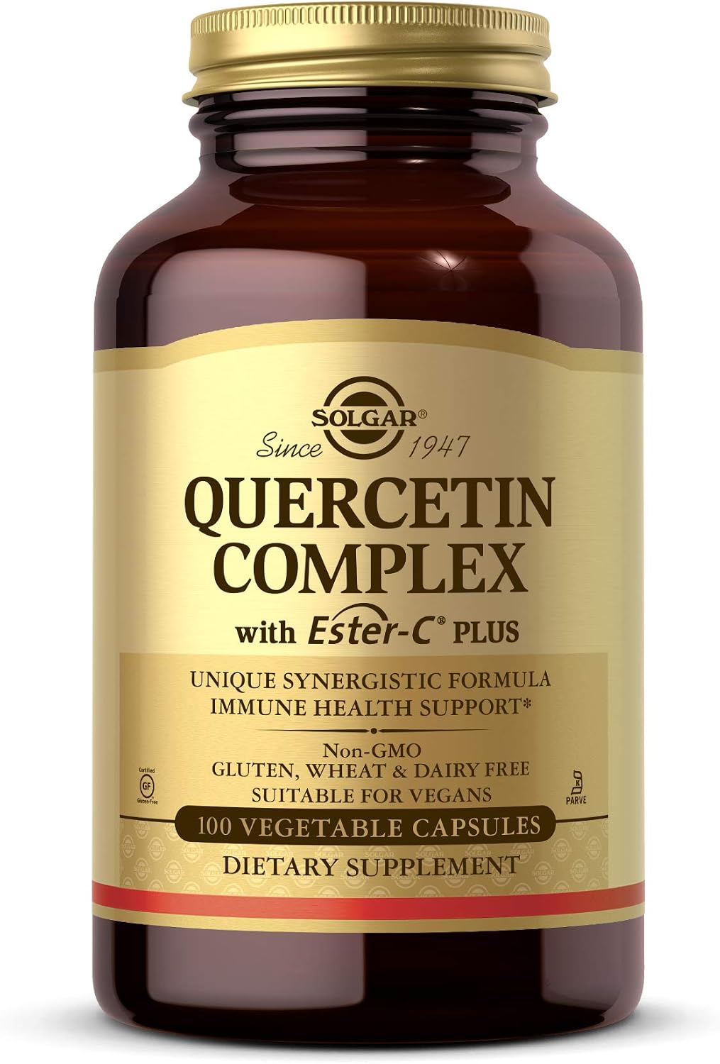 Solgar Quercetin Complex with Ester-C Plus, 100 Vegetable Capsules - Supports Immune Health, Antioxidant - Gentle on the Stomach Vitamin C - Non-GMO