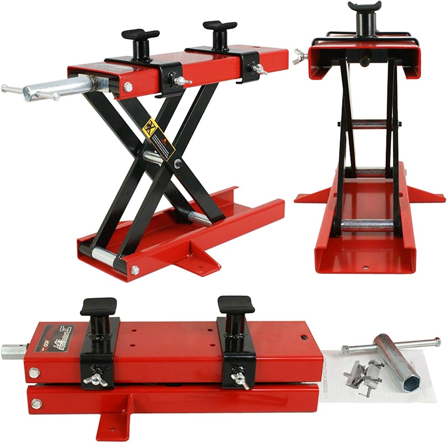 F2C 1100 LB Mini Motorcycle Scissor Center Lift Jack Hoist Stand Bikes ATV Street Bikes Cruisers Touring Motorcycle Dirt Bike Stand