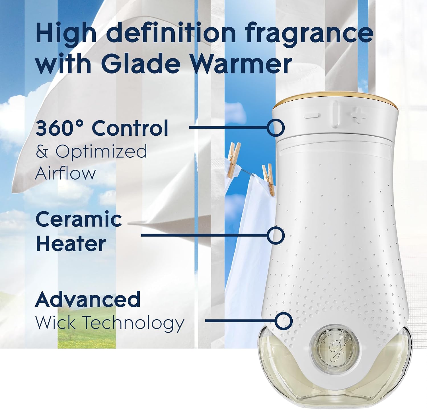 Glade PlugIns Refills Air Freshener, Scented and Essential Oils for Home and Bathroom, Cashmere Woods, 2.01 Fl Oz, 3 Count