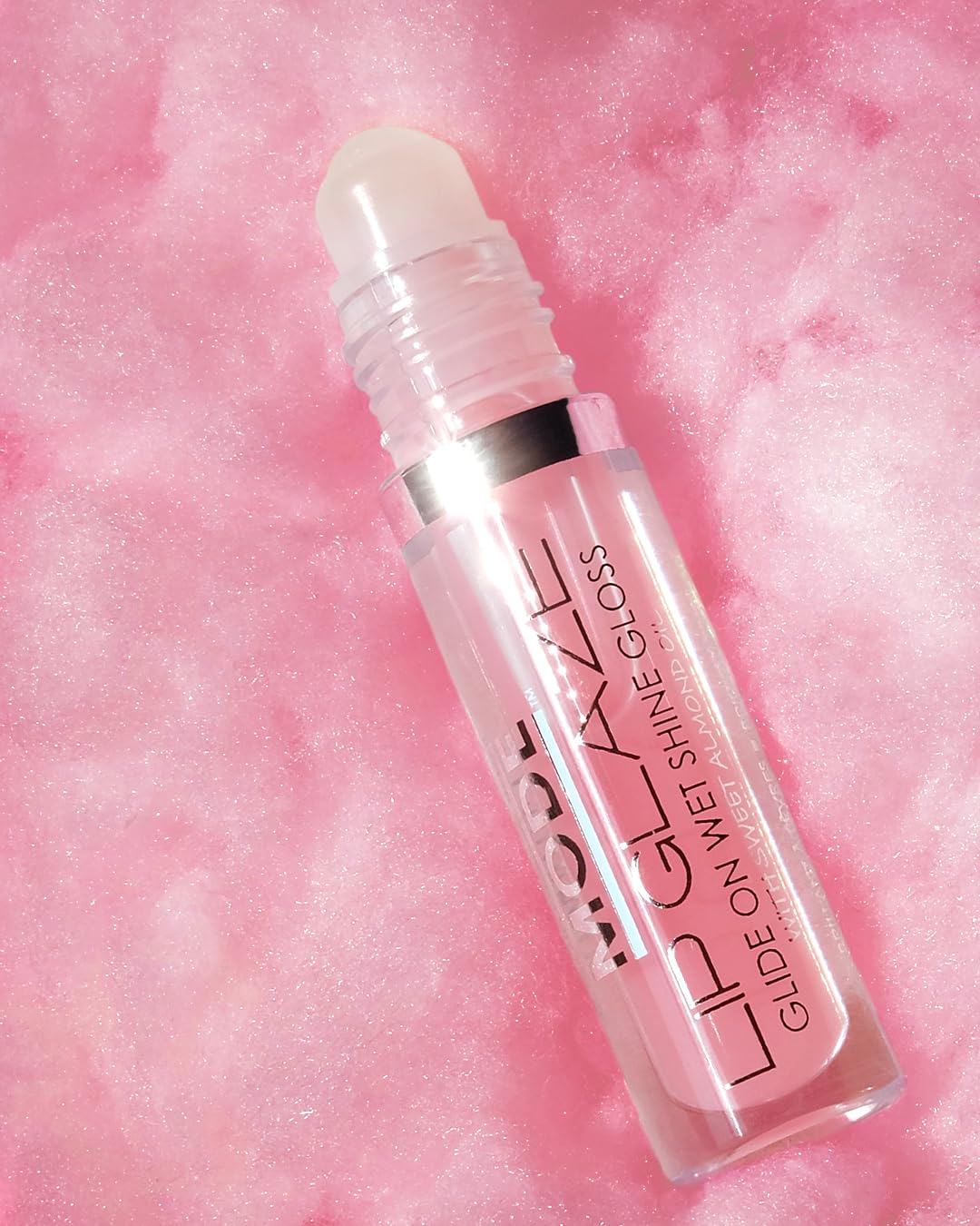 MODE Lip Glaze Cotton Candy Flavored Lip Gloss, Hydrating Sheer Wet Shine, Skincare Fruit Oils