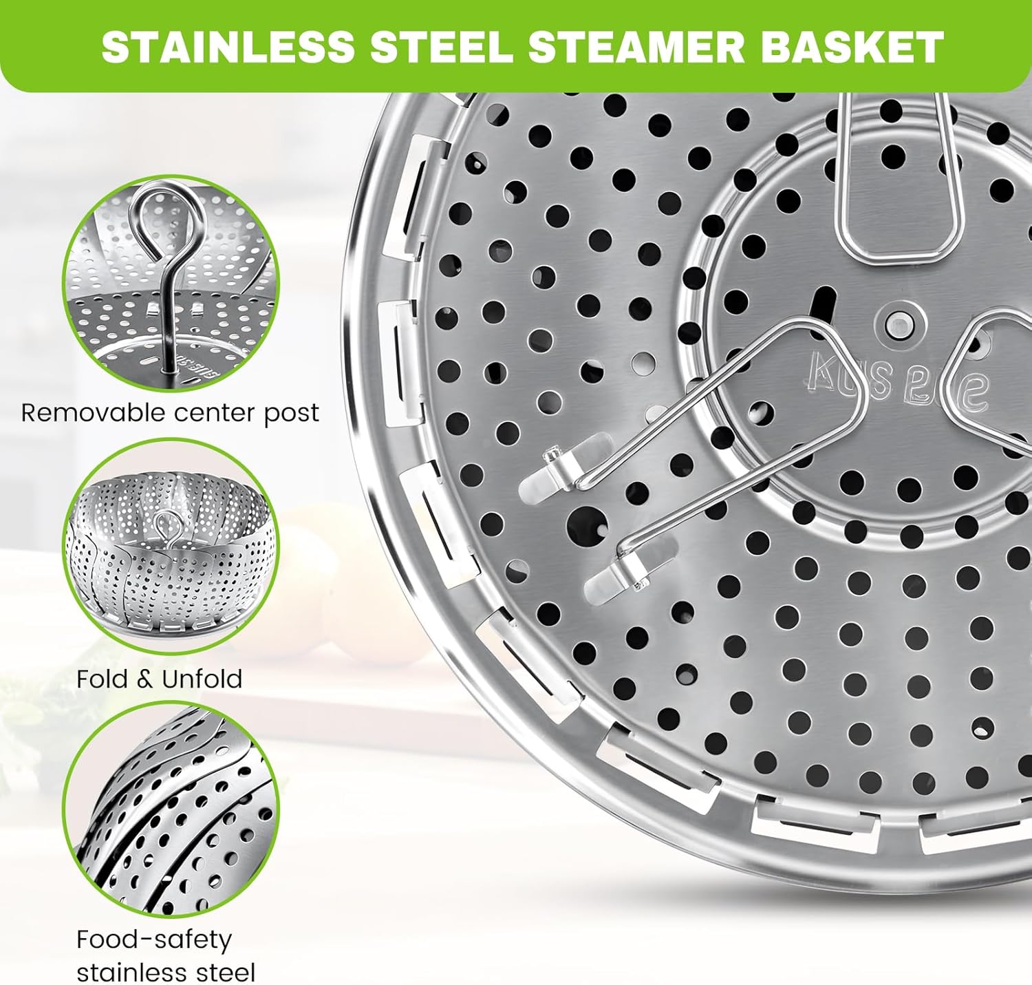 Steamer Basket Stainless Steel Instant Pot Accessories for Food and Vegetable