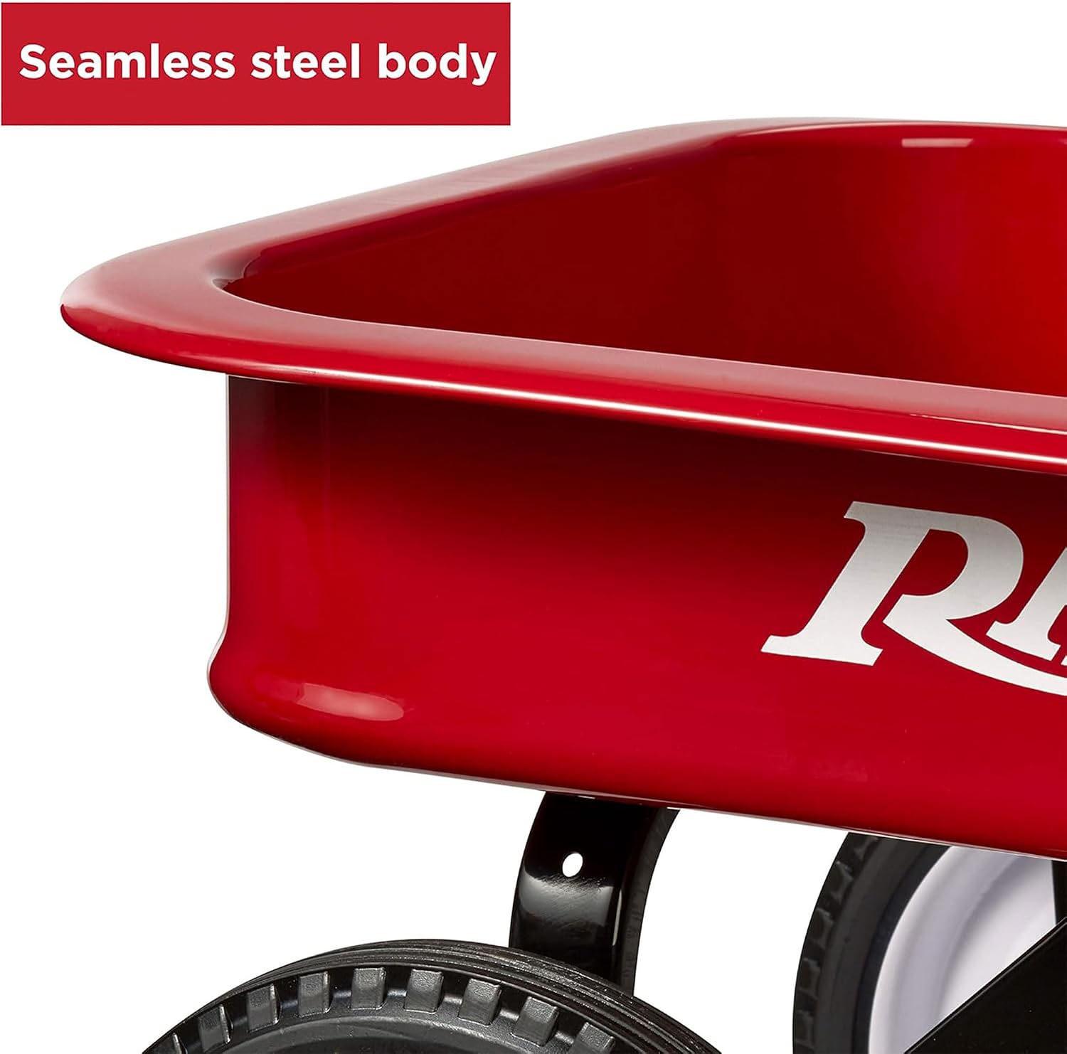 Radio Flyer Classic Red Wagon, for Kids 1.5+, Wagon for Kids or Cargo | All-Steel Body with No-Scratch Edges, 10” Rubber Tires
