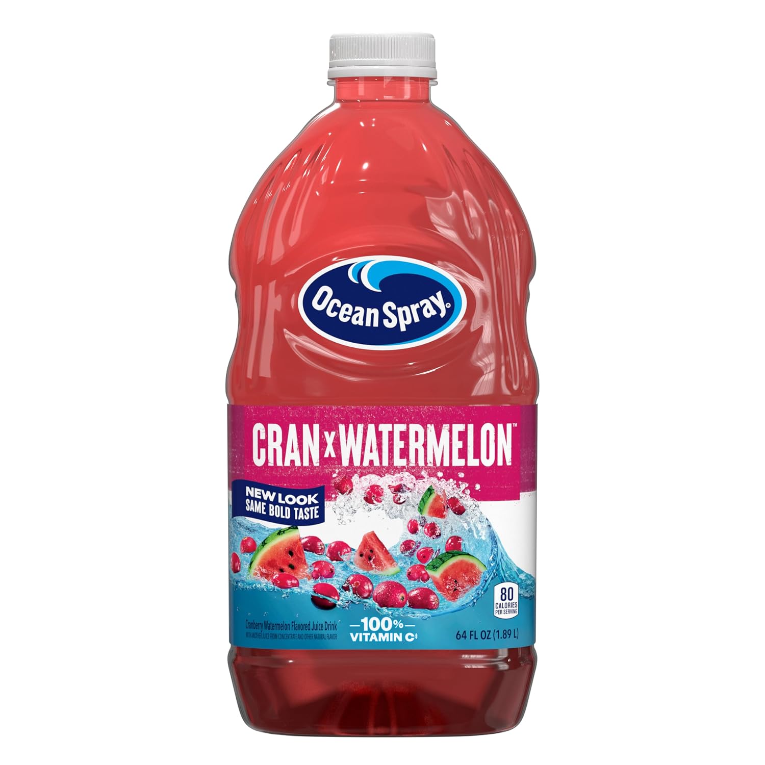 Ocean Spray® Cran-Apple™ Juice Drink, 64 Ounce Bottle, 8 Count | Ocean Spray® Cran-Apple™ Juice Drink, Made with Real Fruit Juice, 64 Fluid Ounce Bottle