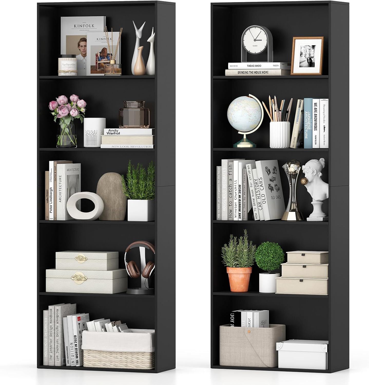 Giantex 8-Cube Bookcase, 3-Tier Cubby Bookshelf, Horizontal Vertical Display Rack with Anti-Tipping Kits, Modern Storage Organizer Shelf Unit for Bedroom, Living Room, Study (Natural, 8-Cube)