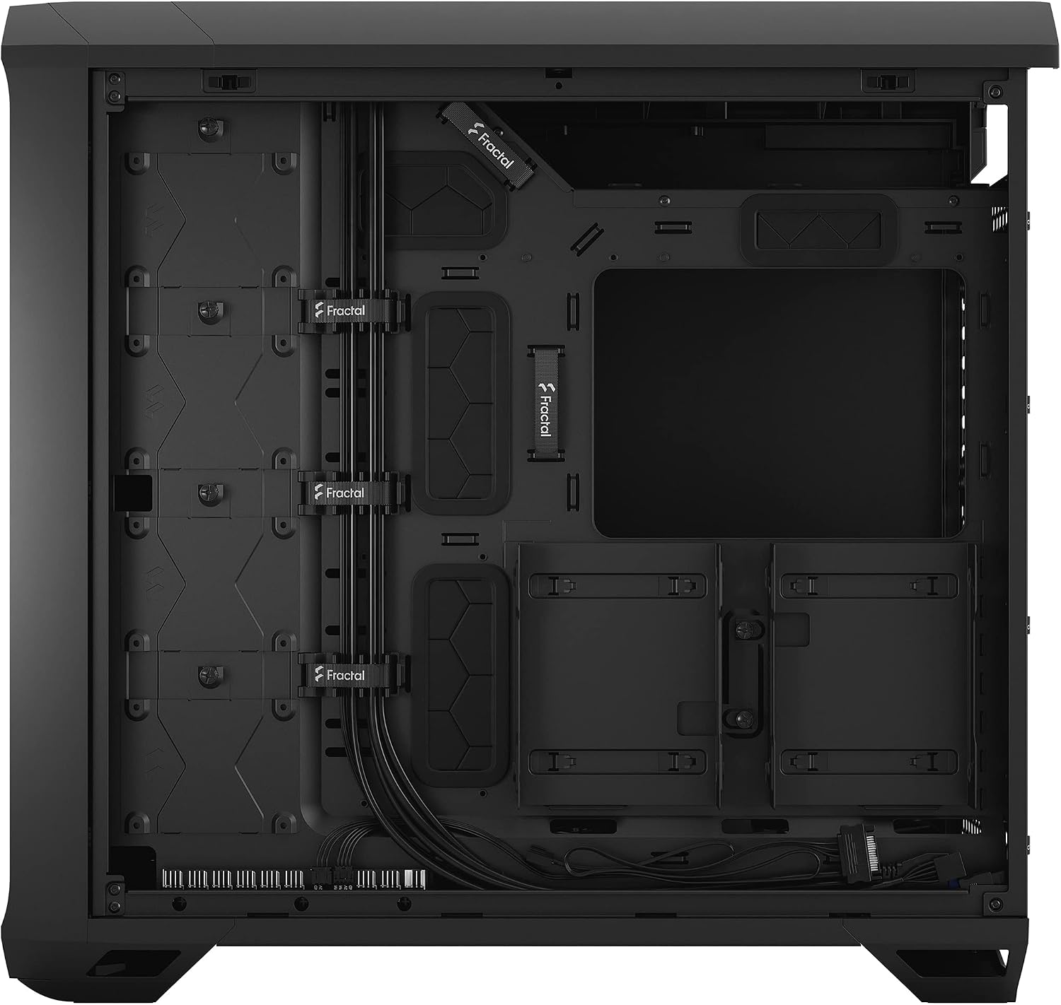 Fractal Design Torrent Black - Light Tint Tempered Glass Side Panel - Open Grille for Maximum air Intake - Two 180mm PWM and Three 140mm Fans