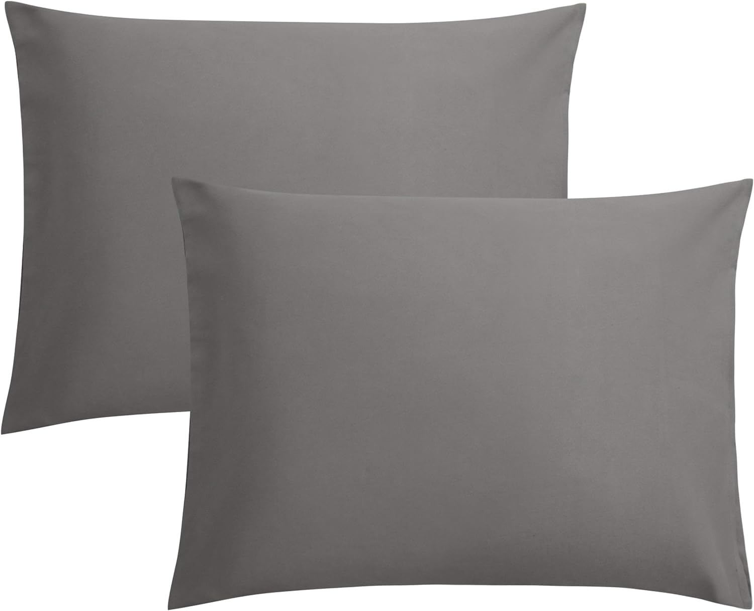 FLXXIE 2-Pack Microfiber Standard Pillow Cases, Envelope Style, White