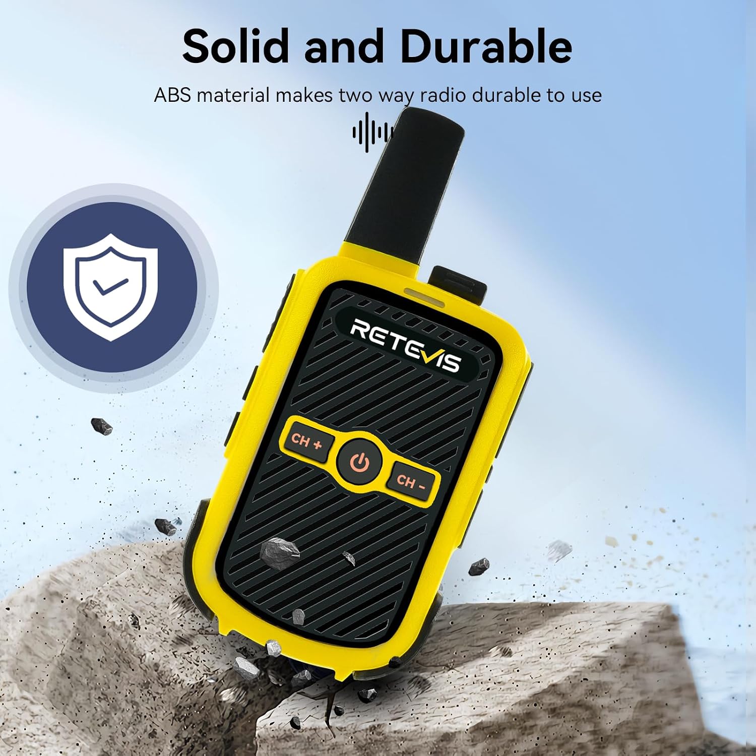 Retevis RT15 Walkie Talkies 3 Pack, Birthday Gift, Outdoor Adventure Kit | Durable, Lightweight, VOX, Key Lock, Mini Walkie Talkies for Adults, School Family Outdoor Travel Camping Hiking