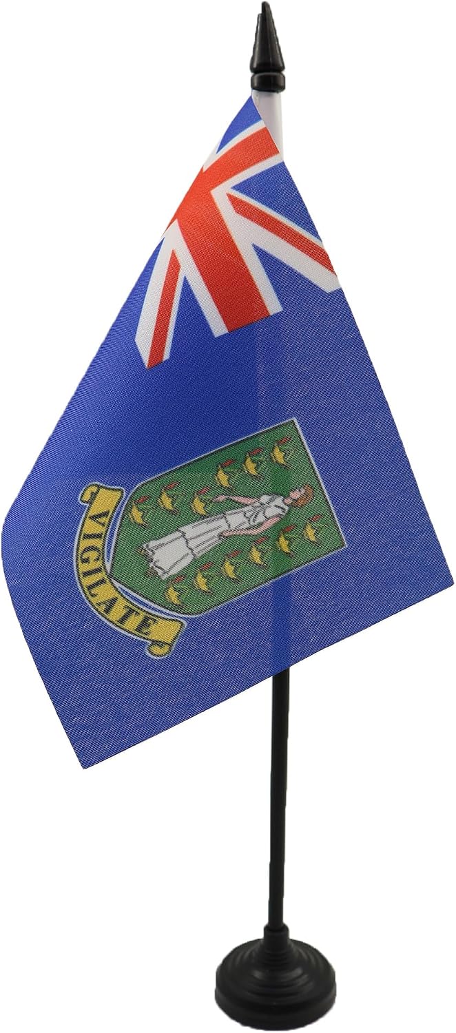 AZ FLAG Nicaragua Table Flag 4x6 in 100D Polyester Plastic Base | Indoor use Nicaraguan 15x10 cm desk flag stitched finish with reinforced edges with plastic pole