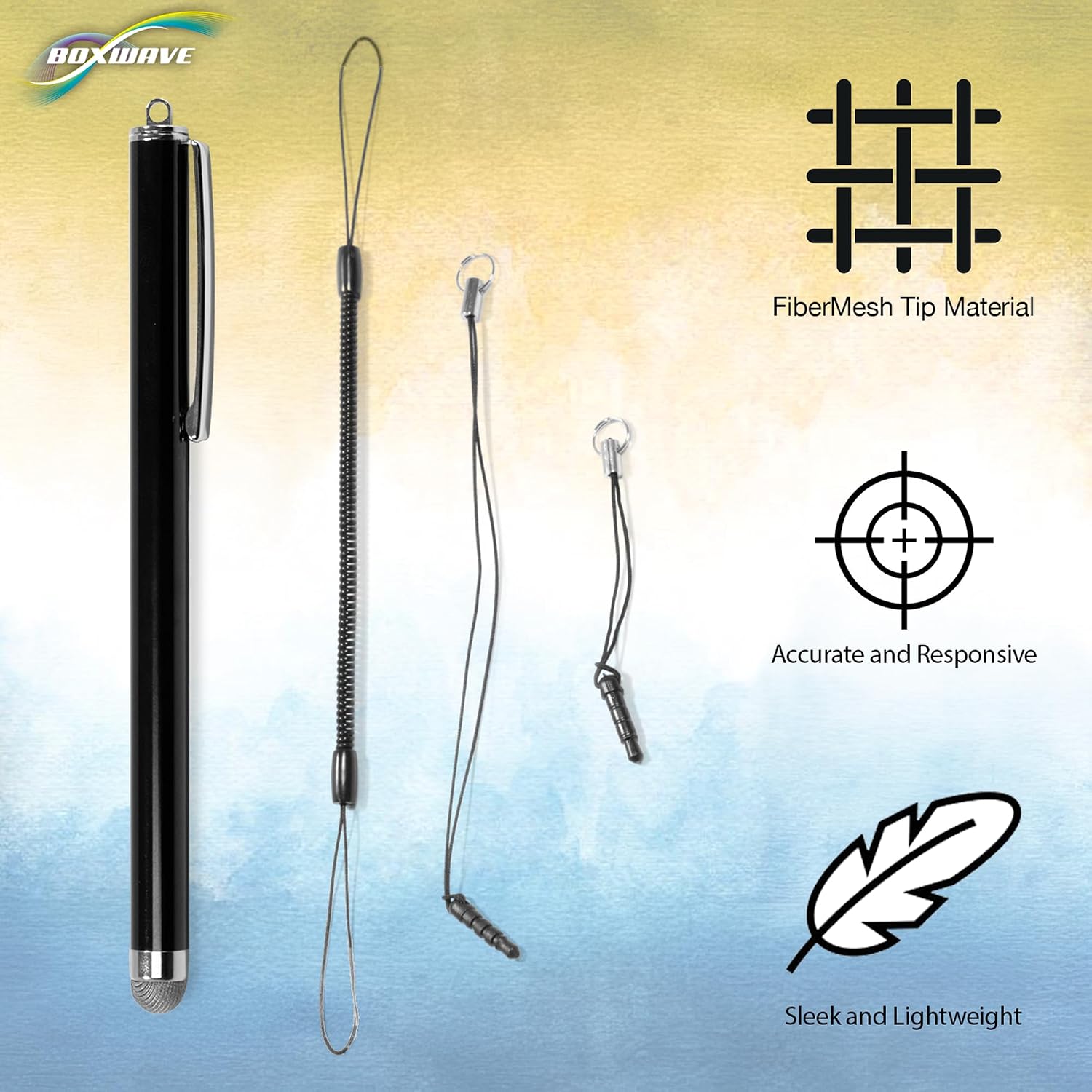 BoxWave Stylus Pen Compatible With Arcade1Up Infinity Game Board (18 in) - EverTouch Capacitive Stylus, Fiber Tip Capacitive Stylus Pen - Jet Black