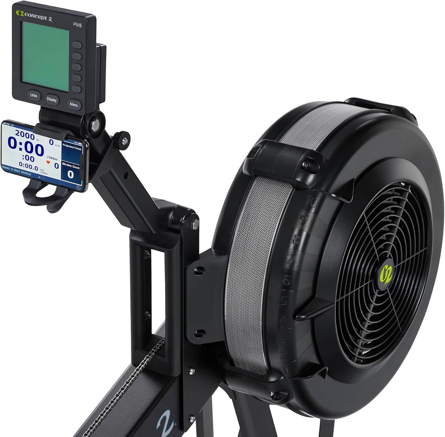 Concept2 RowErg Indoor Rowing Machine - PM5 Monitor, Device Holder, Adjustable Air Resistance, Easy Storage