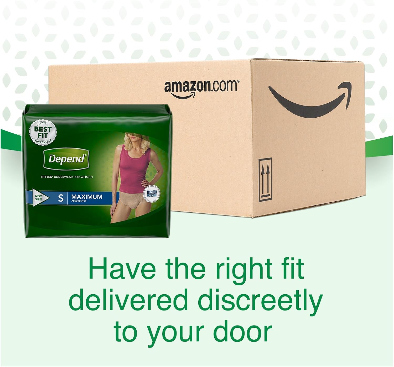 Depend FIT-FLEX Incontinence Underwear for Women, Disposable, Maximum Absorbency, Large, Blush, 52 Count (2 Packs of 26) (Packaging May Vary)