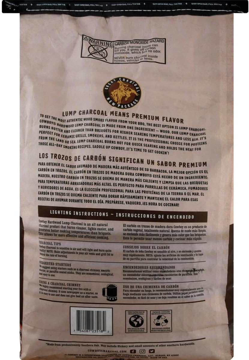 13518 Southern Style Hardwood Lump Charcoal, 18 lb