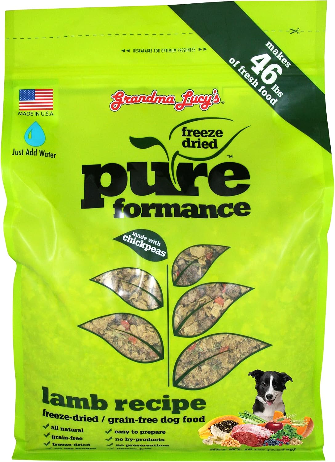 Grandma Lucy's PUREformance Pre-Mix Dog Food, Grain Free and Freeze-Dried - 3Lb Bag